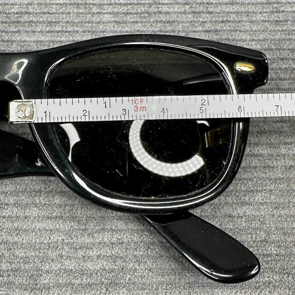 Pacific Eye Sunglasses Made in France Black Wayfarer Gold Detail Vintage Style